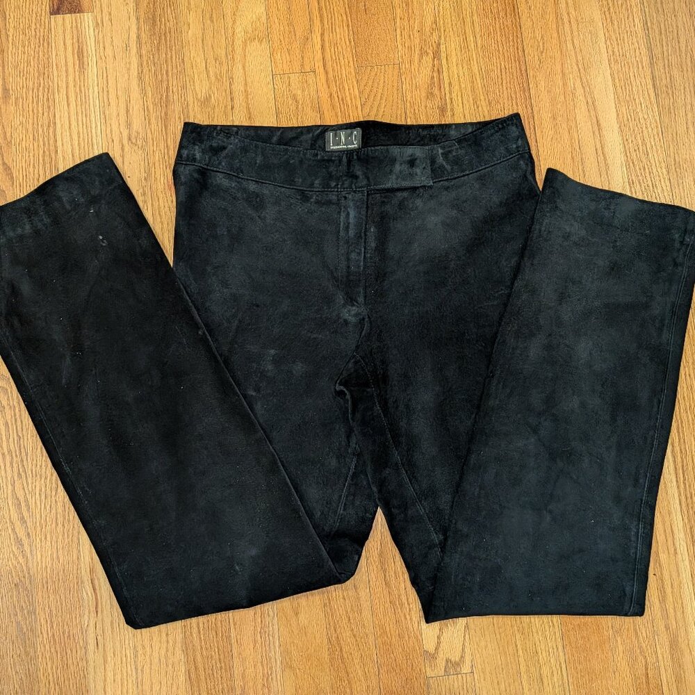 LAST CHANCE - INC International Concepts 100% genuine suede leather pants, 8